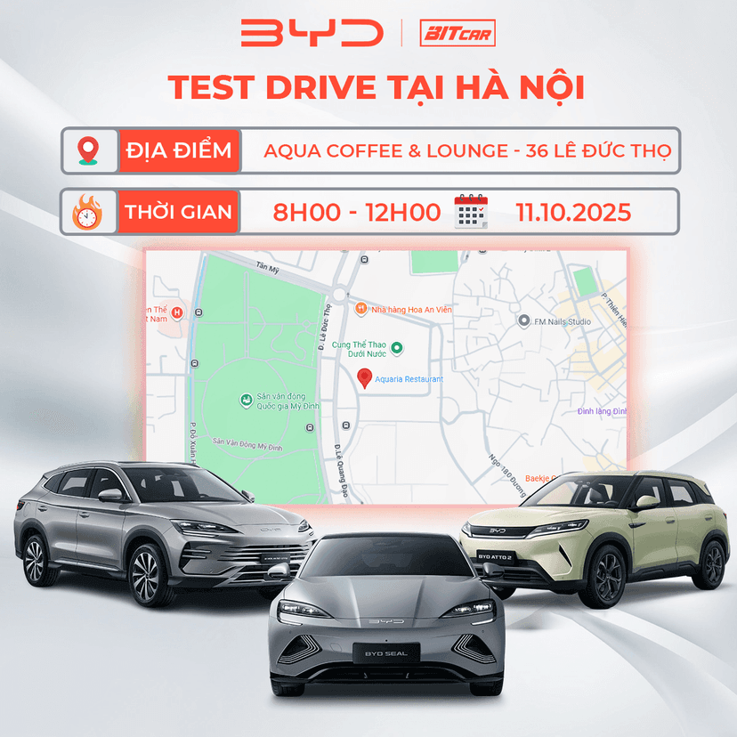 [HÀ NỘI 11.10.2025] TRẢI NGHIỆM LÁI THỬ BYD – KHÁM PHÁ CẢM GIÁC LÁI TƯƠNG LAI