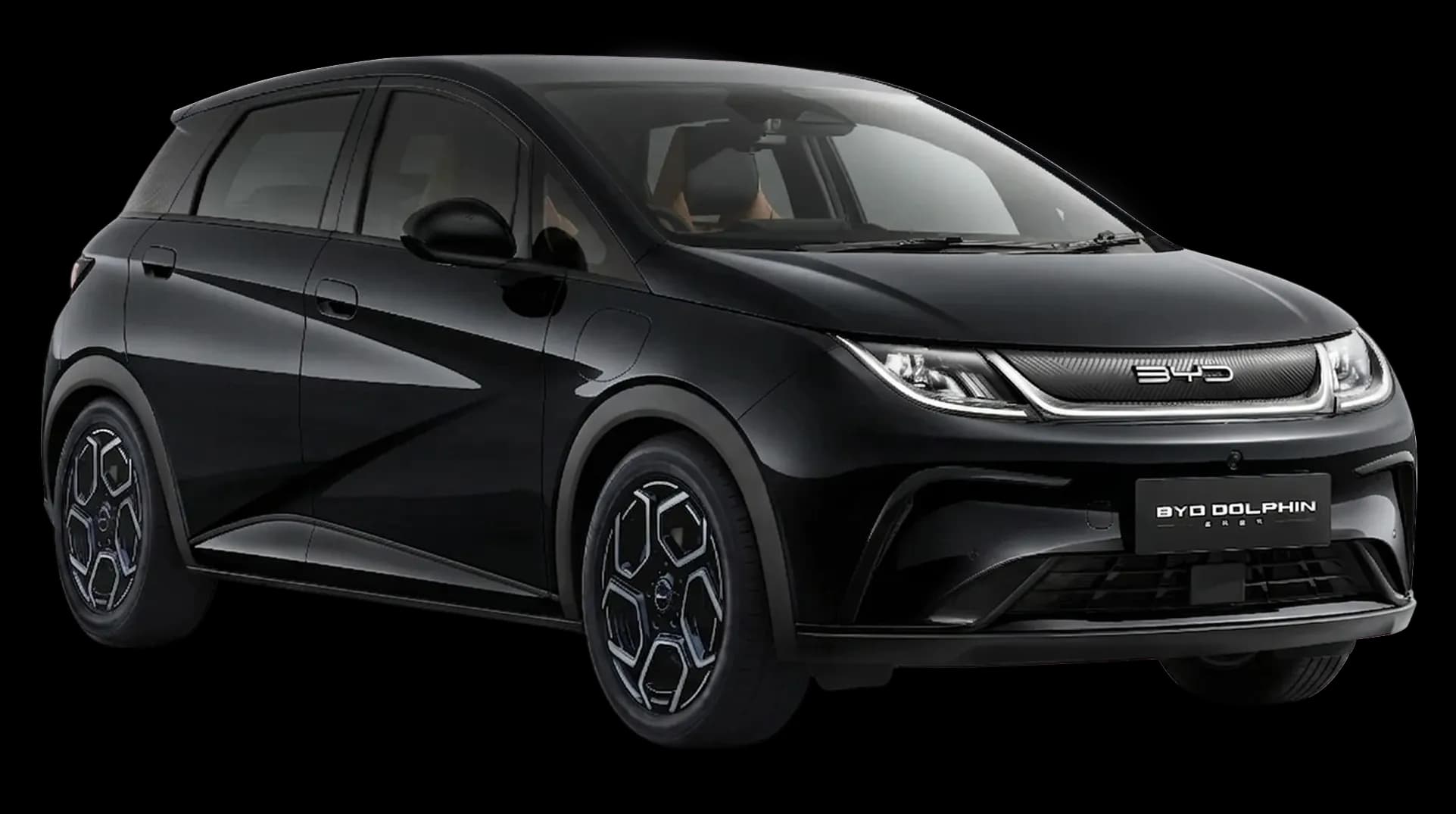 BYD Dolphin màu đen Cosmos Black ngoại thất hatchback điện đô thị