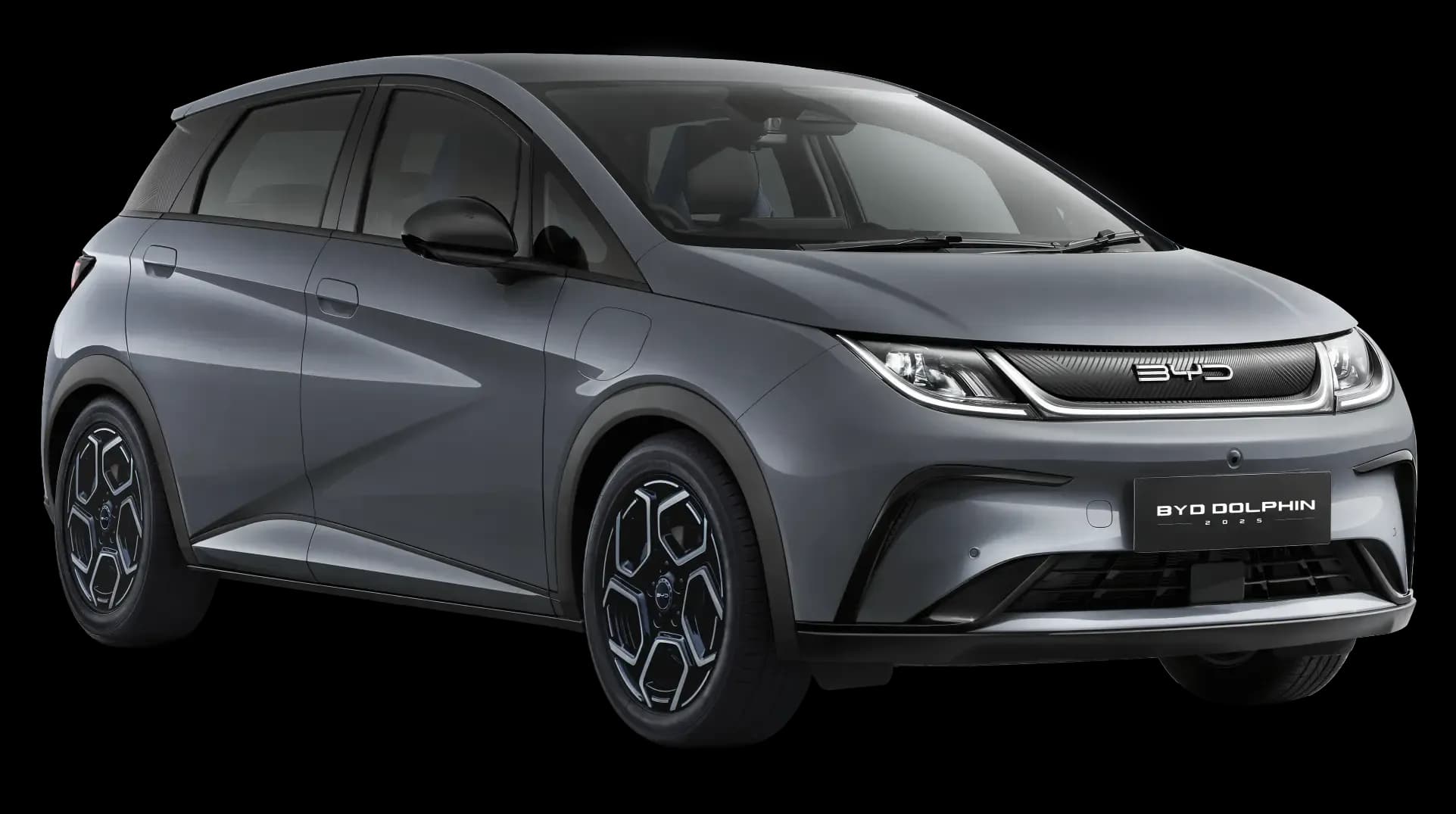 BYD Dolphin màu xám Harbour Grey ngoại thất hatchback điện đô thị