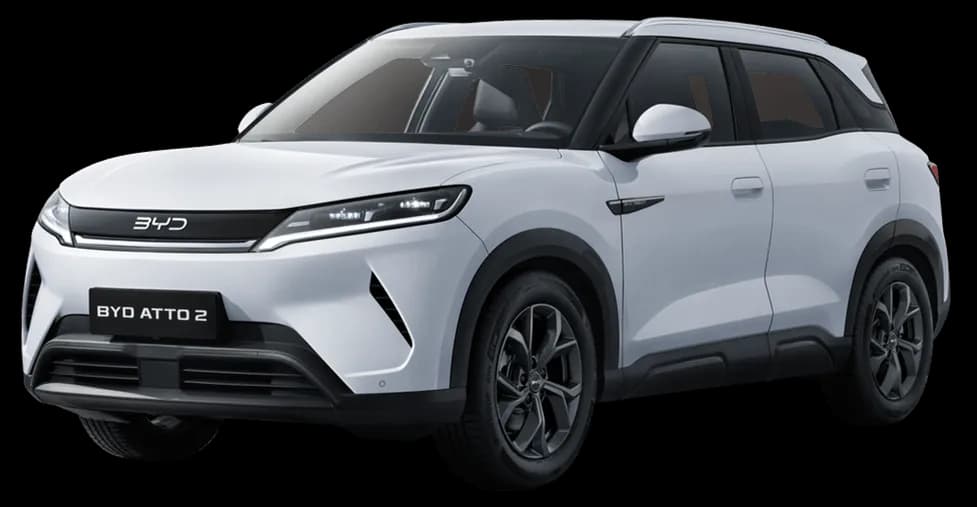 BYD Atto 2 màu trắng Ski White ngoại thất SUV điện đô thị