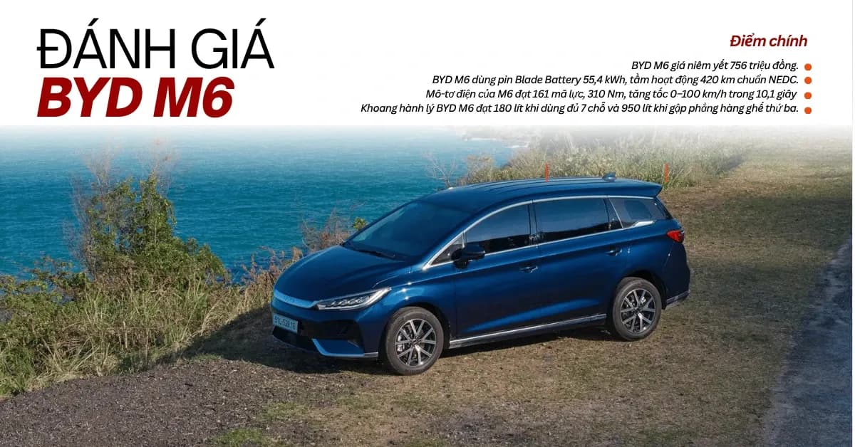 Đánh giá BYD M6 2026: MPV điện 7 chỗ đáng mua?