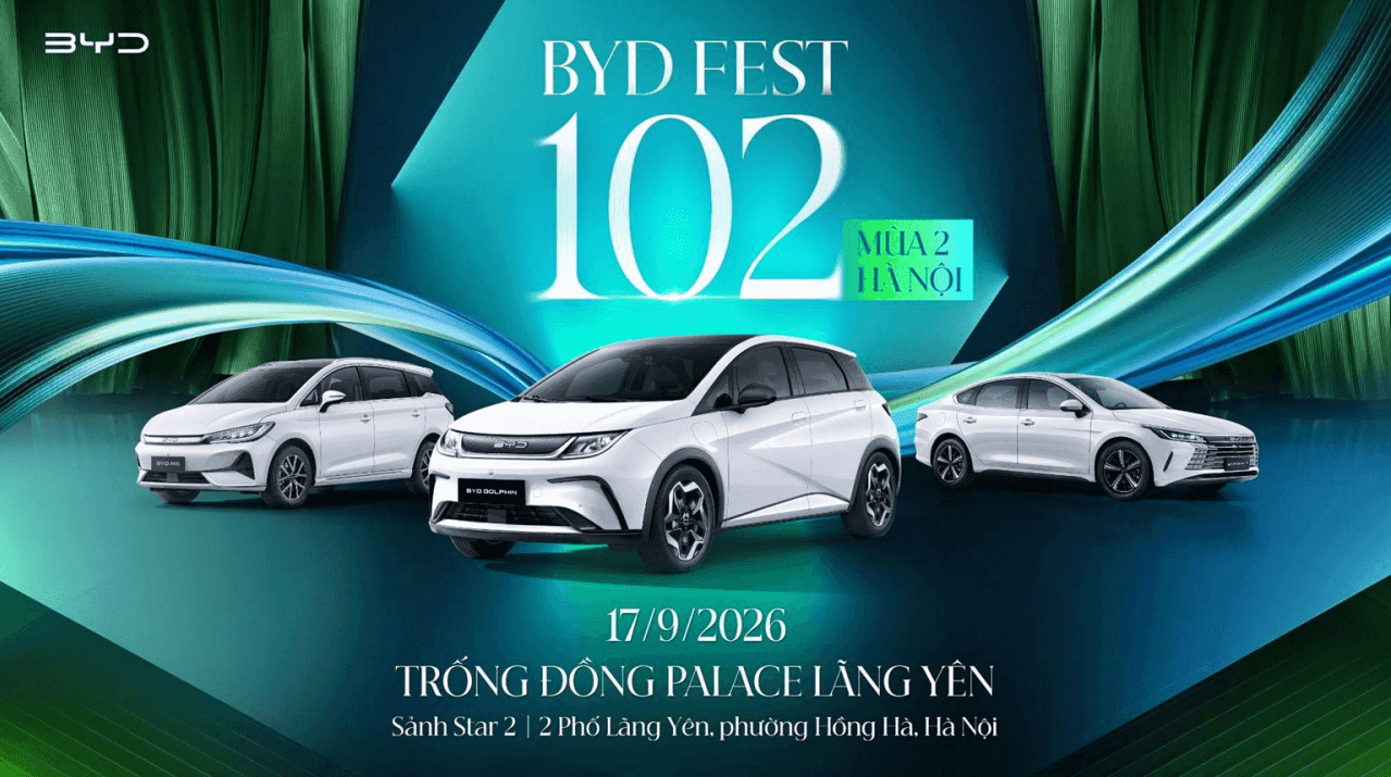 BYD Fest 102 Mùa 2 Hà Nội 17/9/2026: có gì cho bác tài?
