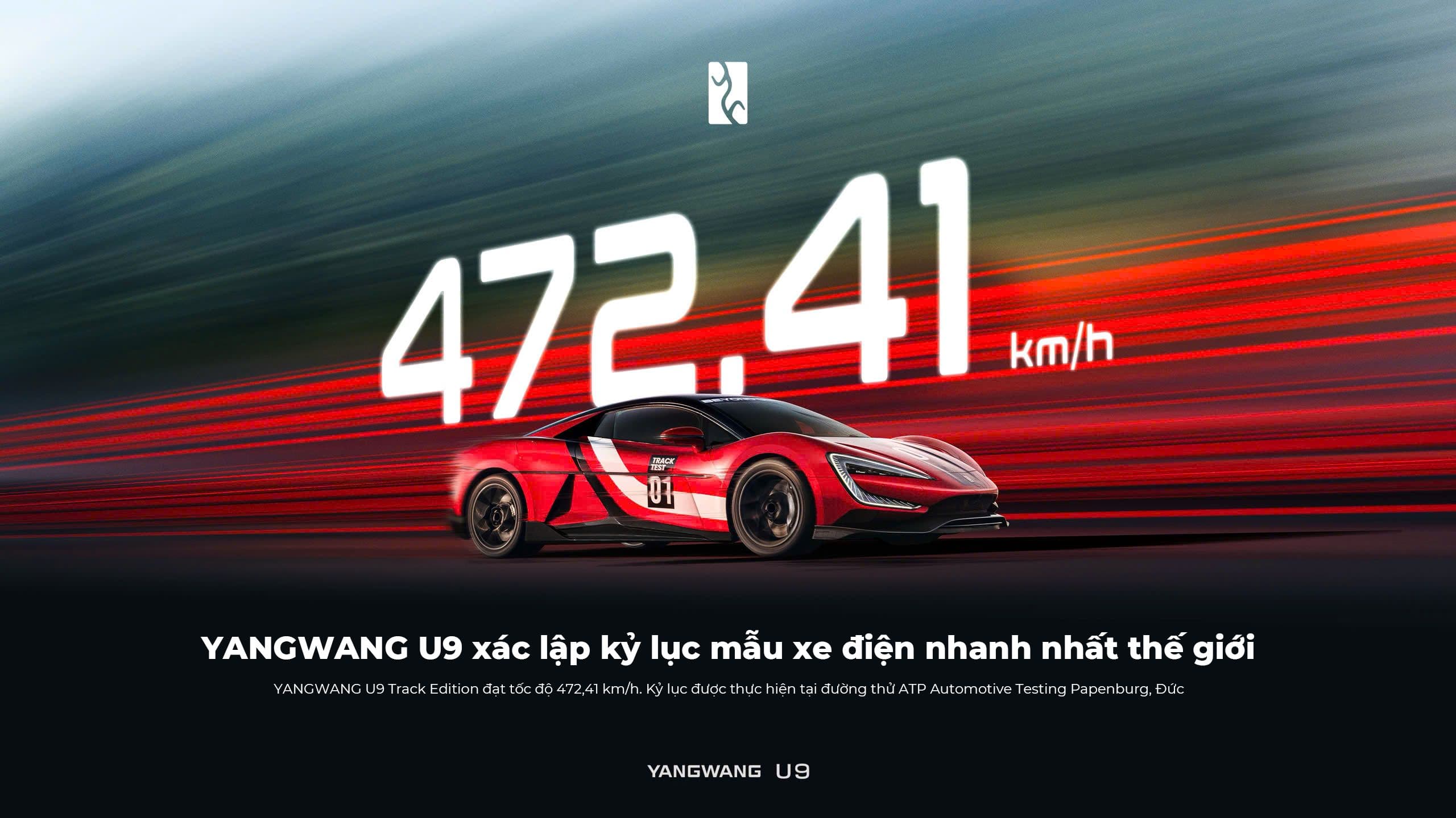 YANGWANG U9 xác lập kỷ lục mẫu xe điện nhanh nhất Thế Giới