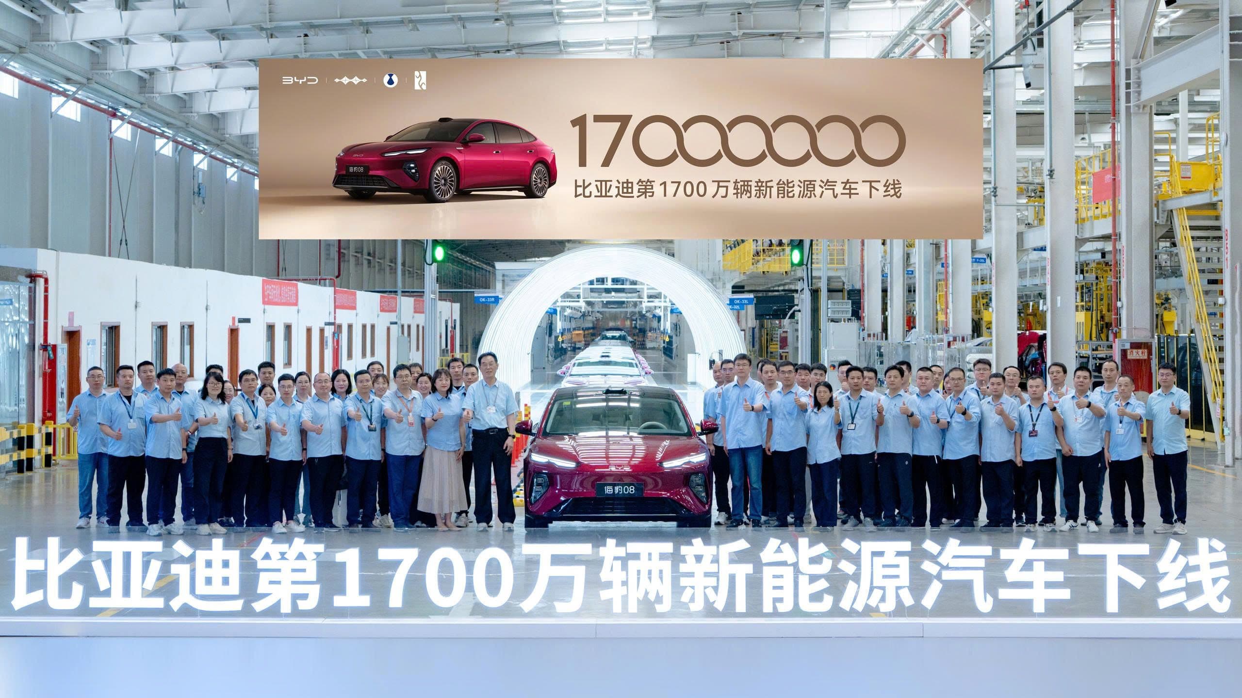 BYD Xuất xưởng chiếc xe năng lượng mới thứ 17 triệu