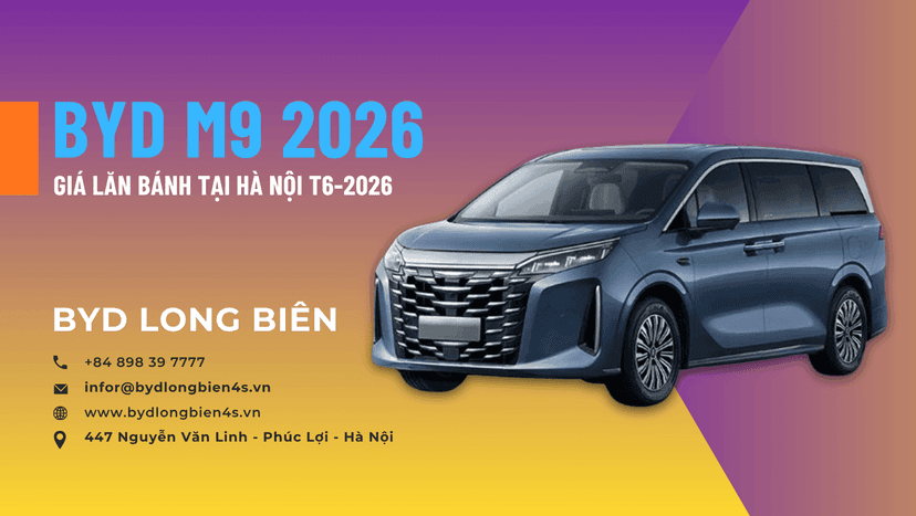 BYD M9 lăn bánh tại Hà Nội bao nhiêu tiền?