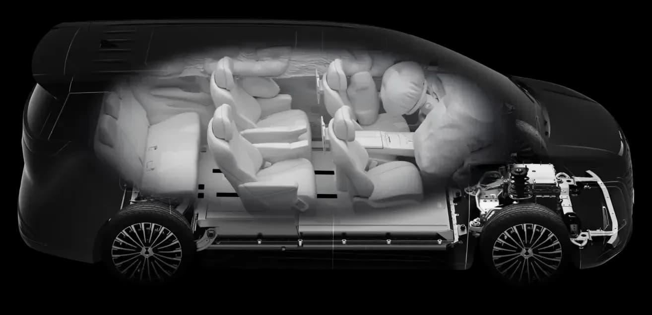 Hệ thống túi khí BYD M9 hỗ trợ bảo vệ hành khách tại BYD Long Biên