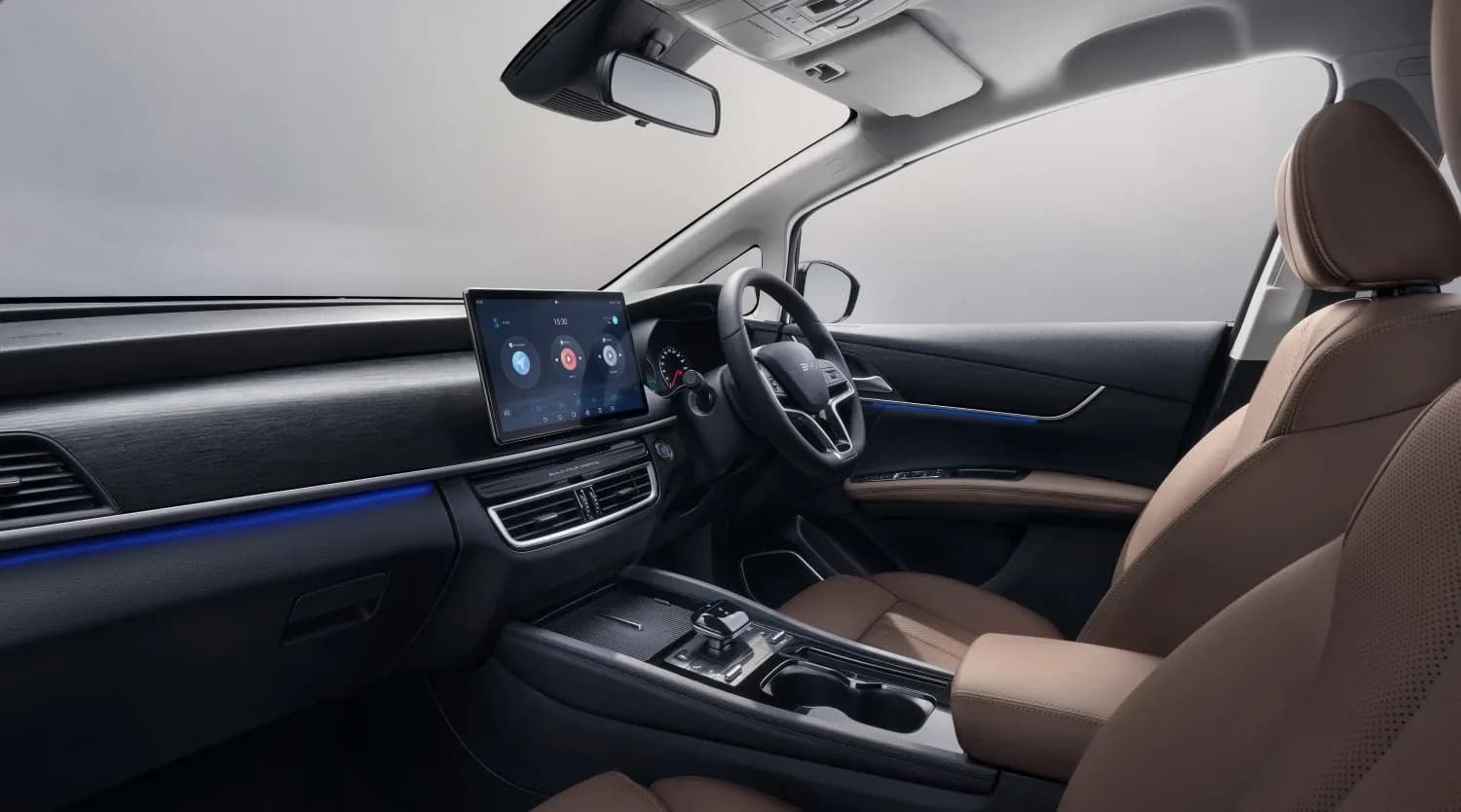 Hàng ghế BYD M6 rộng rãi phù hợp cho gia đình nhiều thành viên
